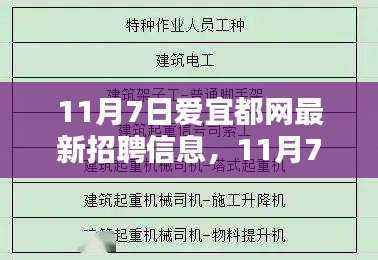 11月7日爱宜都网最新招聘信息,就业选择中的机遇与挑战并存