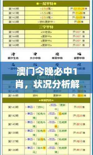 澳门今晚必中1肖，状况分析解读_互动版MPB924.81