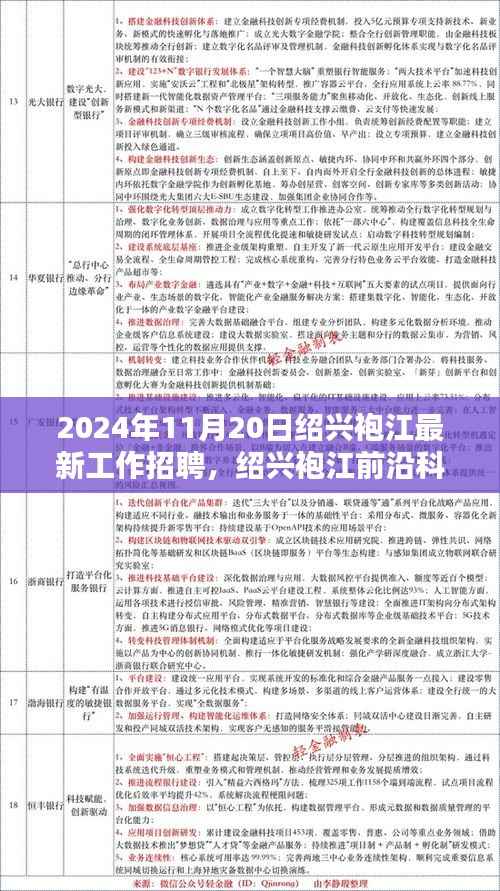 揭秘未来科技招聘盛典,绍兴袍江前沿科技招聘活动开启,探寻未来工作新纪元!