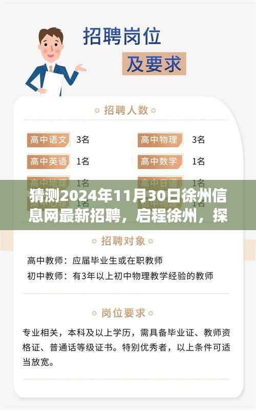 徐州信息网最新招聘预告,启程探寻未来美景,心灵之旅召唤你,2024年11月30日开启