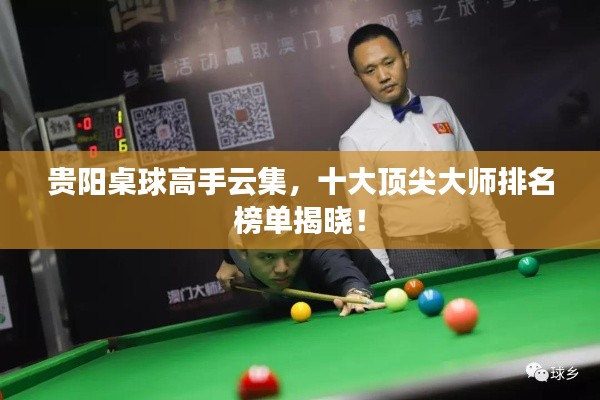 贵阳桌球高手云集,十大顶尖大师排名榜单揭晓!