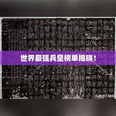 世界最强兵皇榜单揭晓!