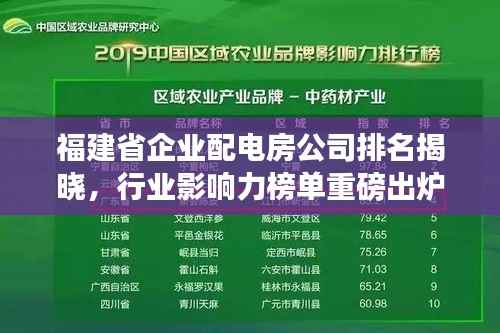 福建省企业配电房公司排名揭晓，行业影响力榜单重磅出炉！