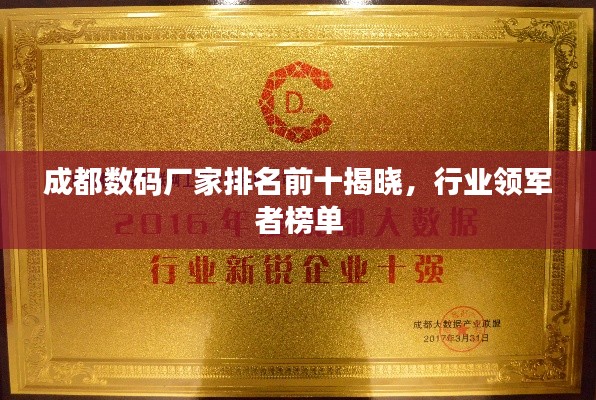 成都数码厂家排名前十揭晓,行业领军者榜单